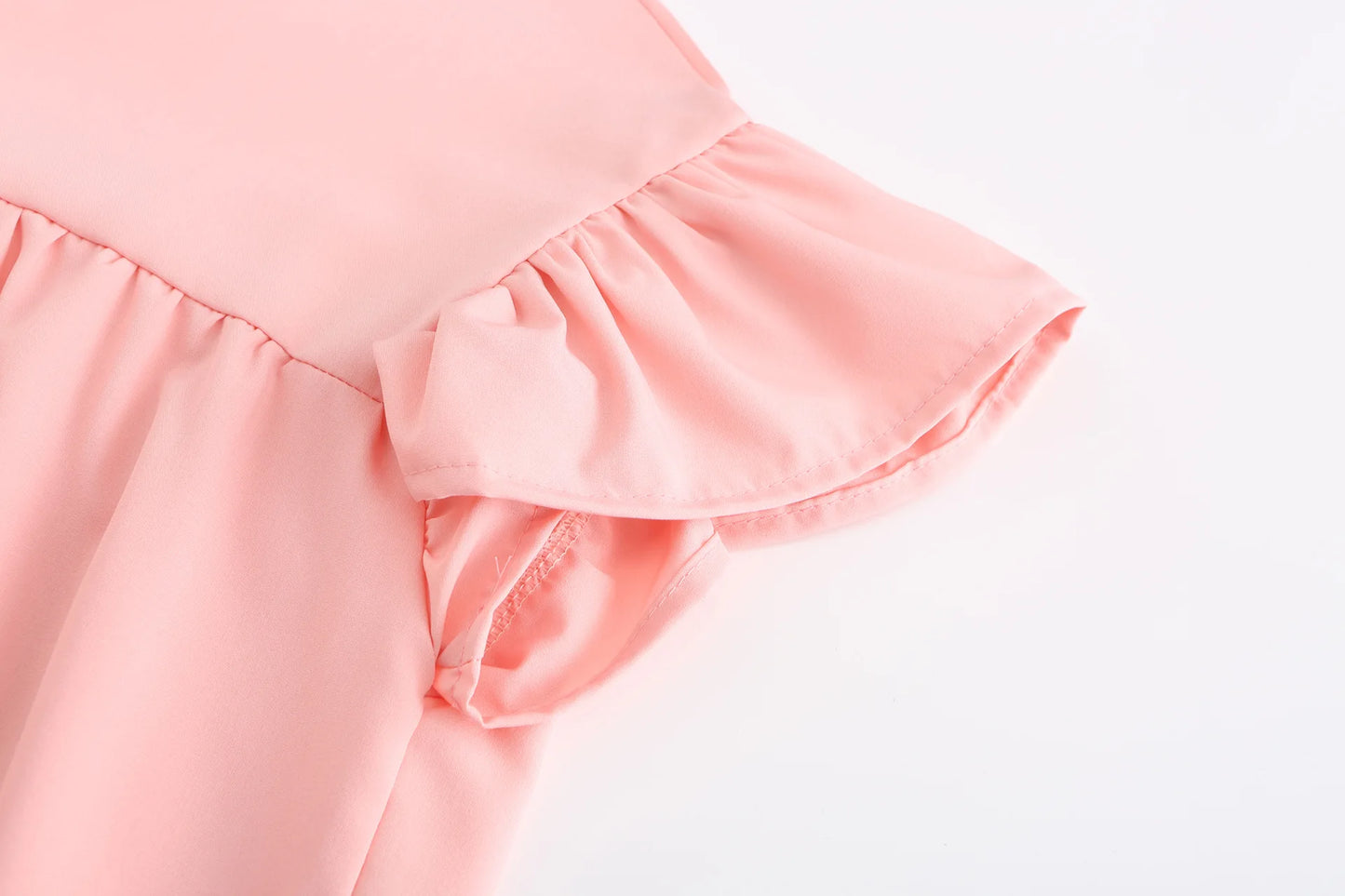 Casual Loose Ruffles Dress Women Fashion O-neck Pure Color Short Sleeve Dresses For Women 2024 Summer White Beach Sumdress