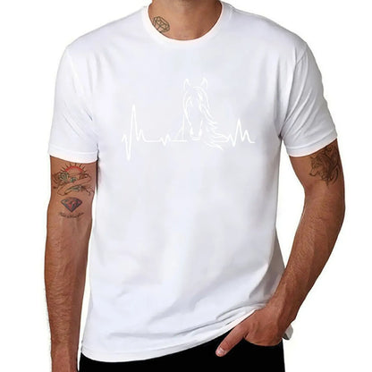 Horse Heartbeat T-Shirt Work Duty Casual T-Shirt