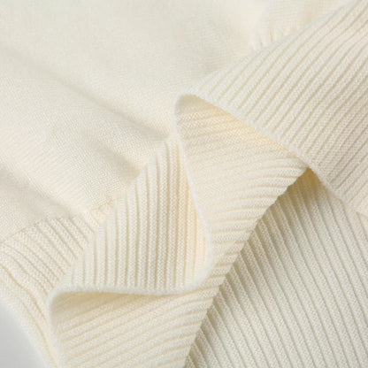 One Shoulder Beige Knitted Sweater Women's Pull Waist One-Shoulder Sweatshirt Jumper Pulls Spring Clothes 2026 Pullover Y2K New