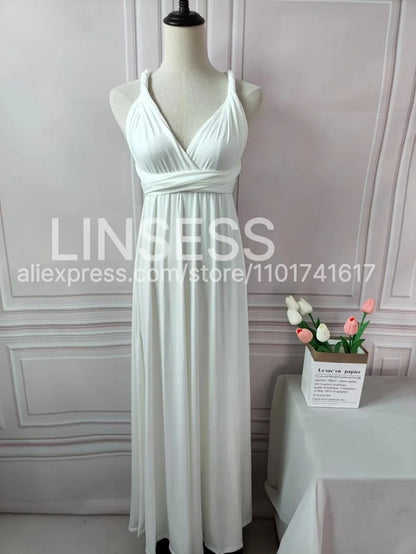 Multiway Bridesmaid Dress Infinity Outfit Floor Length Maxi Wrap Convertible Dresses Wedding Dress Multi-way Rust Dress