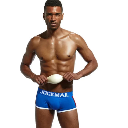 JOCKMAIL  Mens Underwear Boxers Bulge Enhancing with Push Up Cup Underwear Men Shorts Trunk Enlarge Mens Panties Underpants