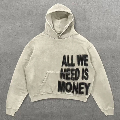 Y2K Letter Graphic Print Hoodie Sweatshirt Winter Mens Womens Oversized Hoodie Harajuku Hip Hop Gothic Pullover Hoodie Clothes