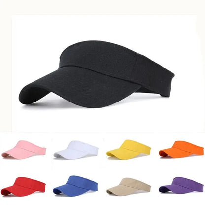 Summer Sun Protection Peaked Cap Unisex Solid Color Sun Caps Outdoor Sports Casual Sun Hat Tennis Hat Baseball Cap Golf Visor