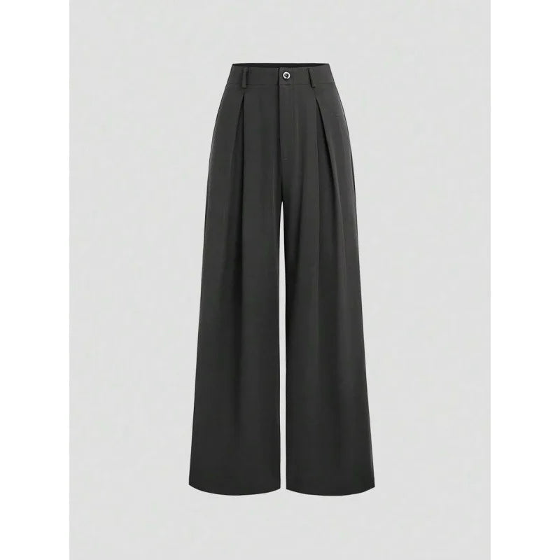 New Arrival I 53528L Wide Leg Long Pants Urban Style Commute Fashion Polyester Fabric High Quality Cut Label Removed