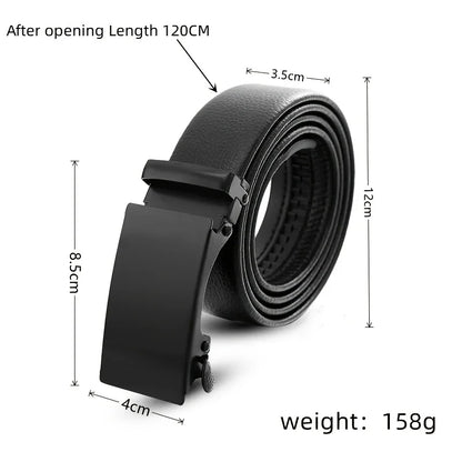 High-quality Men's Automatic Buckle PU Belt New Simple Men's Business Casual Belt Fashionable Men's Birthday Gifts