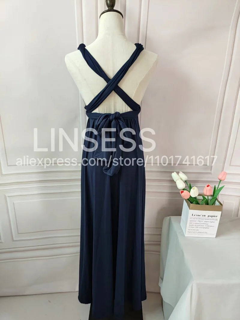 Multiway Bridesmaid Dress Infinity Outfit Floor Length Maxi Wrap Convertible Dresses Wedding Dress Multi-way Rust Dress