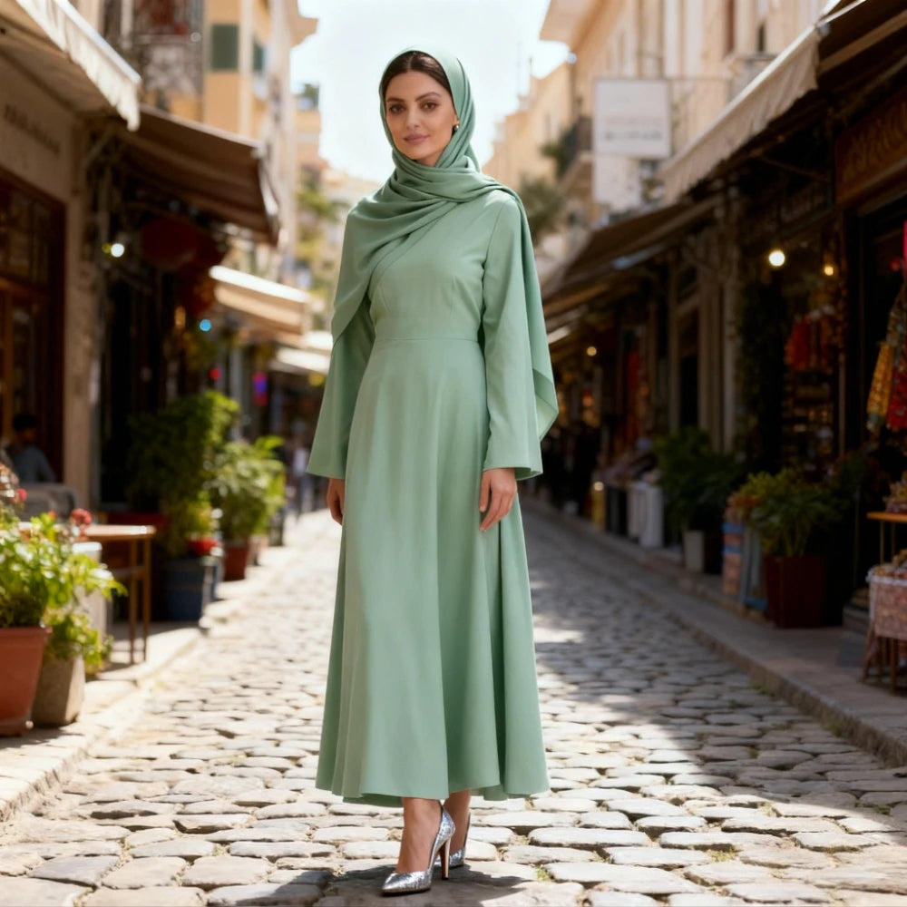 Women Cotton Linen Dresses Eid Muslim Vestidos Abaya Lace Up Ramadan Morocco Dubai Abayas Jalabiya Kaftan 2025 Arab Long Robe
