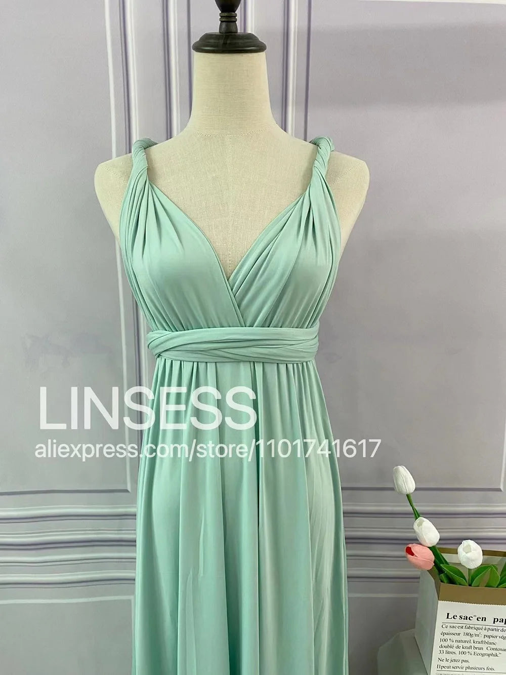 Multiway Bridesmaid Dress Infinity Outfit Floor Length Maxi Wrap Convertible Dresses Wedding Dress Multi-way Rust Dress