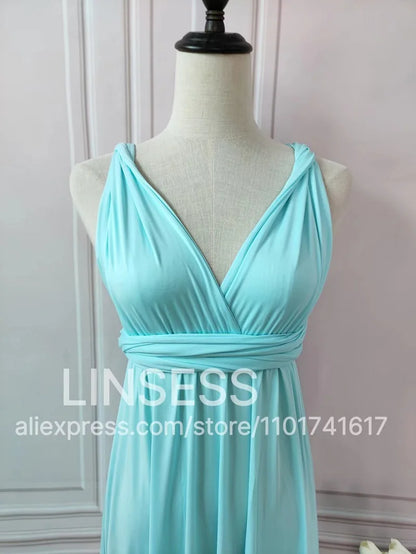 Multiway Bridesmaid Dress Infinity Outfit Floor Length Maxi Wrap Convertible Dresses Wedding Dress Multi-way Rust Dress