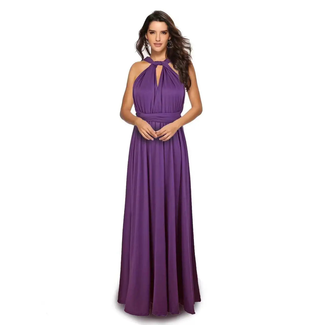 Multiway Bridesmaid Dress Infinity Outfit Floor Length Maxi Wrap Convertible Dresses Wedding Dress Multi-way Rust Dress