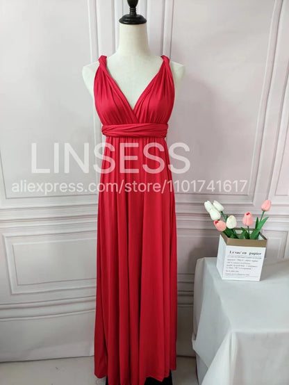Multiway Bridesmaid Dress Infinity Outfit Floor Length Maxi Wrap Convertible Dresses Wedding Dress Multi-way Rust Dress