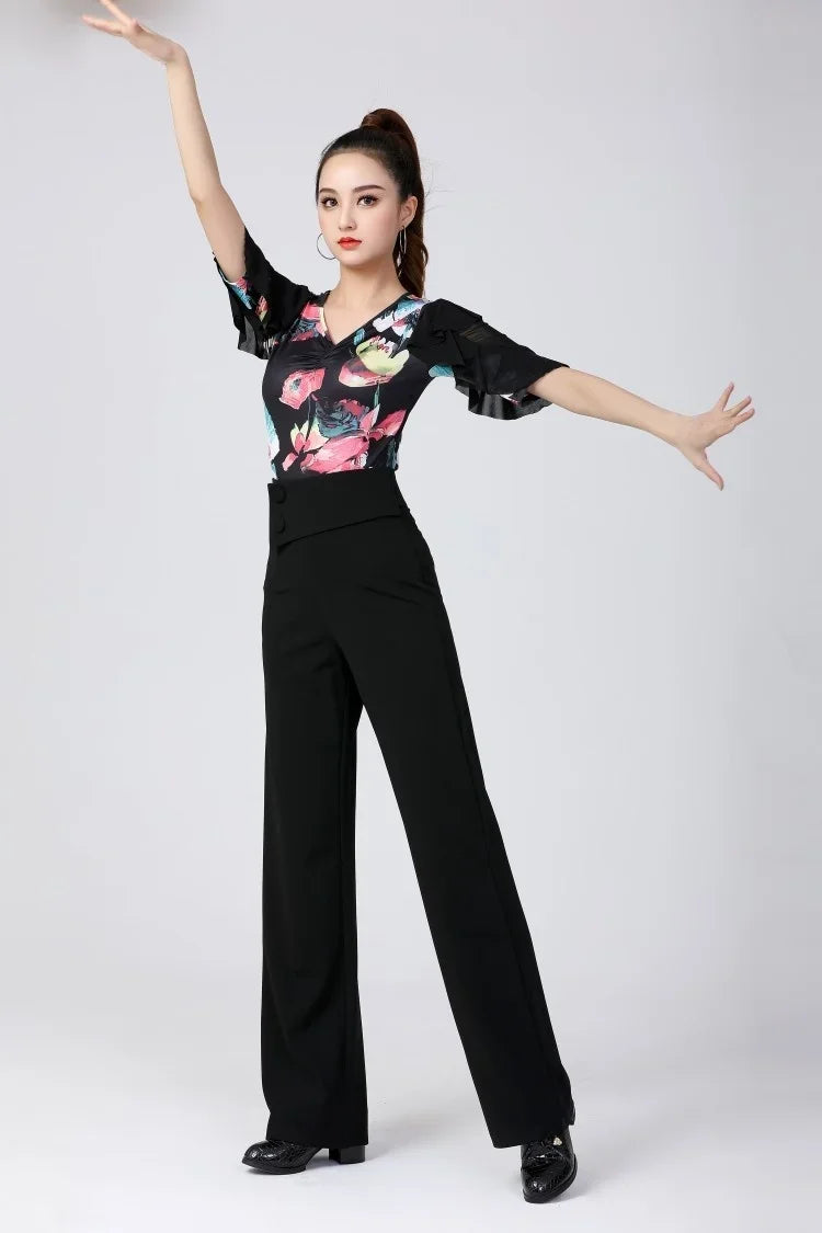 Ballroom Modern Dance V Neck Festival Tops Women Jazz Batwing 6R9GN76D Sleeve Street Adult Costume Original Carnival Latin Pole