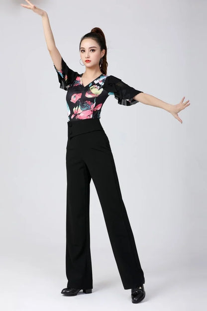 Ballroom Modern Dance V Neck Festival Tops Women Jazz Batwing 6R9GN76D Sleeve Street Adult Costume Original Carnival Latin Pole
