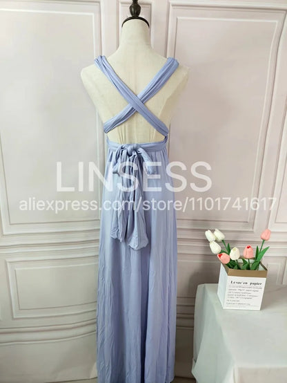 Multiway Bridesmaid Dress Infinity Outfit Floor Length Maxi Wrap Convertible Dresses Wedding Dress Multi-way Rust Dress