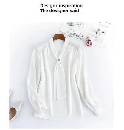 Women's Summer Professional White Shirt Short Sleeves Hotel Front Desk Workwear Korean Style OL Business Shirt White Collar Work