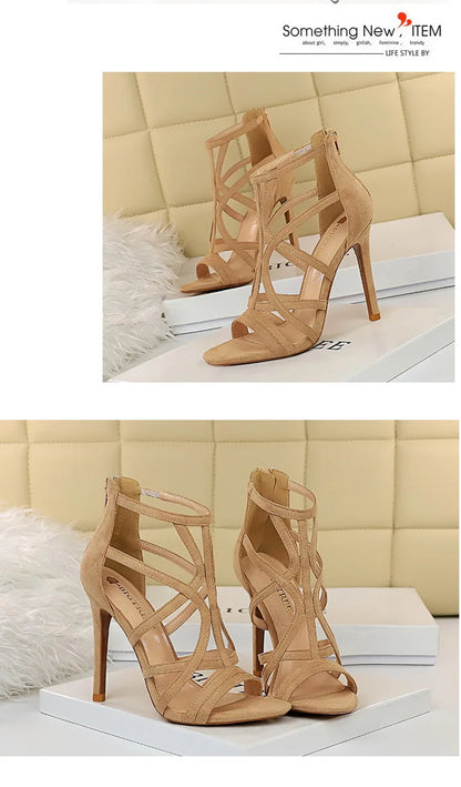 BIGTREE Shoes Roman Style High Heels Woman Pumps Stiletto Heels 11 Cm Women Heels Sexy Party Shoes Hollow Out Women Sandals 2026