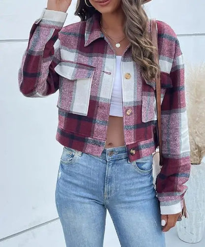 Women's Coat 2025 Autumn & Winter Female Daily Clothing Plaid New Fashion Casual Cardigan Retro Lapel Jacket Jacket for Women