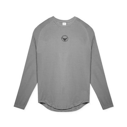 Mens Gym Mesh Quick-drying Clothing Cool Fitness Casual Clothing Fitness Comfortable Fashion Long Sleeve Slim Sporting Tshirt