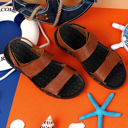 Men's New Summer Breathable Men's Sandals Fashion Trend Beach Shoes Slippers Sandals Mens Sandals Summer Genuine Leather Sandals