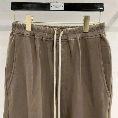 HKSH Men's Tide Classic Thicken Pure Cotton Fleece Harem Pants Suspension Sports Casual Trousers Dark Chic Grey RO Style HK1394