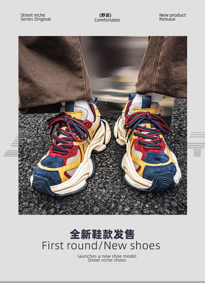 Male Sneakers Casual Sneaker Soft and Comfortable Sports and Leisure Shoes for Men Platform Sports Shoes Wear-resistant Fashion