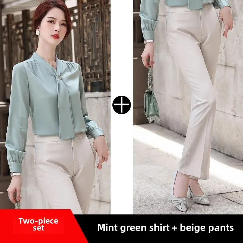 Women's Summer Professional White Shirt Short Sleeves Hotel Front Desk Workwear Korean Style OL Business Shirt White Collar Work