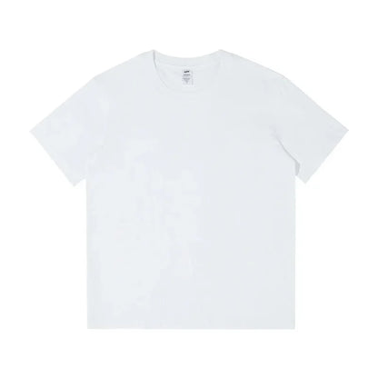 Men's 230g Heavy Cotton Short-sleeved T-shirt Men Pure Cotton Loose Solid Color Bottoming Shirt Trendy Man T-shirt Tops Clothes
