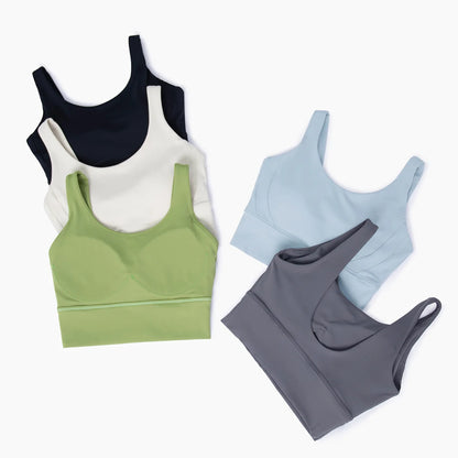 Seamless Yoga Set Women Gym Clothing Sports Bra Semi-Fixed Cups Workout Tops Anti Rolling Yoga Leggings with Pocket Tights