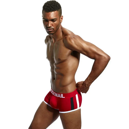 JOCKMAIL  Mens Underwear Boxers Bulge Enhancing with Push Up Cup Underwear Men Shorts Trunk Enlarge Mens Panties Underpants