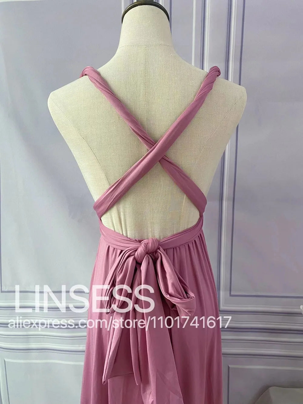 Multiway Bridesmaid Dress Infinity Outfit Floor Length Maxi Wrap Convertible Dresses Wedding Dress Multi-way Rust Dress