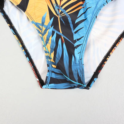 2025 Surfing Women's Swimsuit RashGuard Bikinis Long Sleeve Swimwear Female Print Summer Bathing Suit 2-piece Sports Biquini