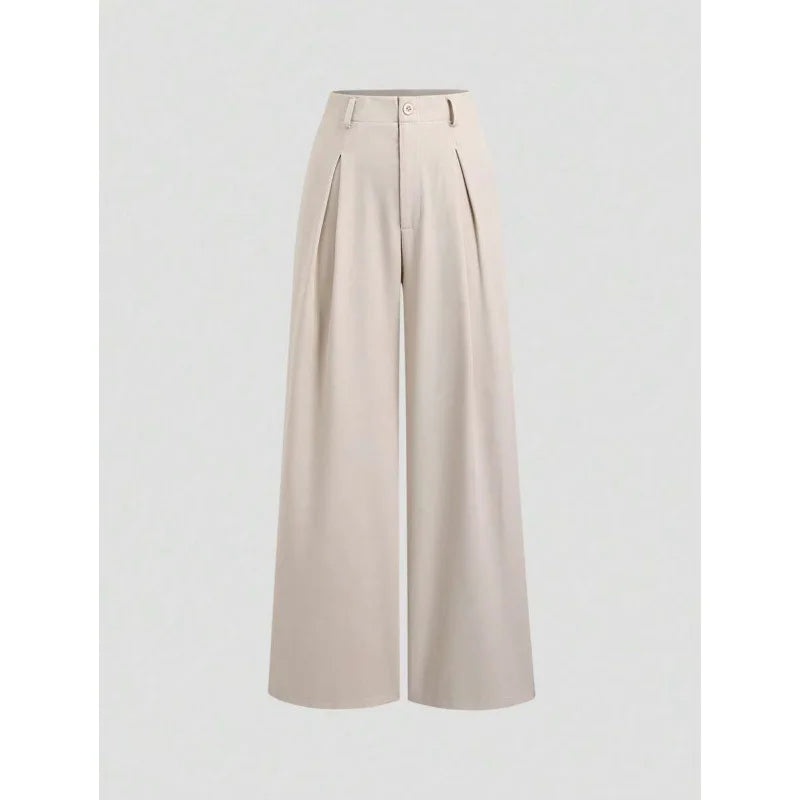 New Arrival I 53528L Wide Leg Long Pants Urban Style Commute Fashion Polyester Fabric High Quality Cut Label Removed