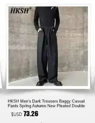 HKSH Men's Tide Classic Thicken Pure Cotton Fleece Harem Pants Suspension Sports Casual Trousers Dark Chic Grey RO Style HK1394
