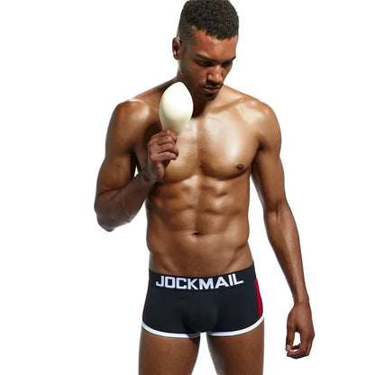 JOCKMAIL  Mens Underwear Boxers Bulge Enhancing with Push Up Cup Underwear Men Shorts Trunk Enlarge Mens Panties Underpants