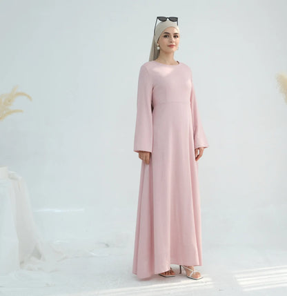 Women Cotton Linen Dresses Eid Muslim Vestidos Abaya Lace Up Ramadan Morocco Dubai Abayas Jalabiya Kaftan 2025 Arab Long Robe
