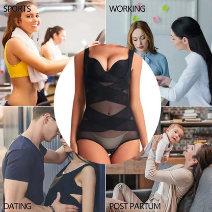 Breathable Shaping One-Piece Tummy Control Body Shaper Hip Lifter Corset Belly Trimmer Shapewear Waist Trainer Slimming Bodysuit