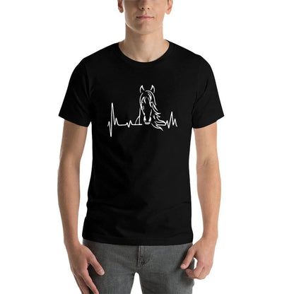 Horse Heartbeat T-Shirt Work Duty Casual T-Shirt