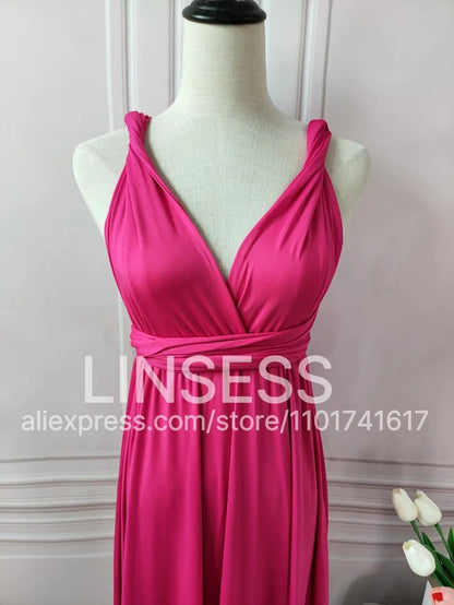 Multiway Bridesmaid Dress Infinity Outfit Floor Length Maxi Wrap Convertible Dresses Wedding Dress Multi-way Rust Dress
