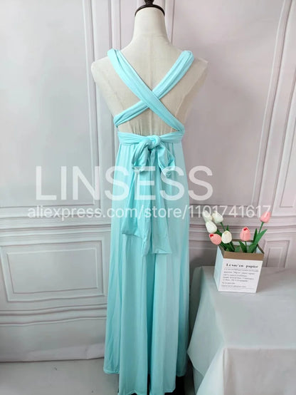 Multiway Bridesmaid Dress Infinity Outfit Floor Length Maxi Wrap Convertible Dresses Wedding Dress Multi-way Rust Dress