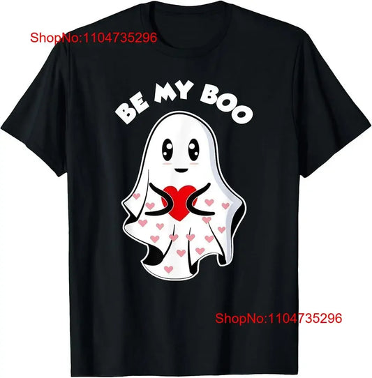 Valentines Day Cute Be My Boo Ghost Love Heart Funny Lover T Shirt vintage Washed Stretched Top For Everyday Wear fashion