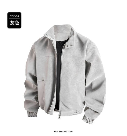 2025 Autumn and Winter New Jacket Men's Stand Up Collar Jacket Loose, Comfortable, Versatile, Handsome, High-quality Jacket  Men