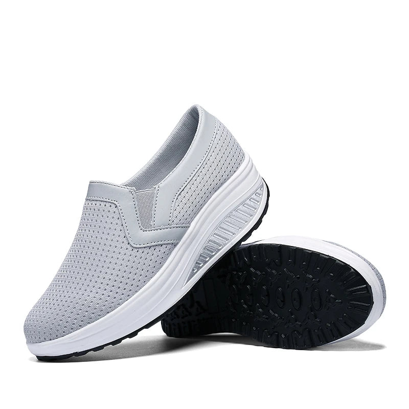 Womens Shoes 2026 Summer Swing Casual Air Mesh Breathable Wedges Sport Femme Platform Shoes Zapatos Sneakers Women