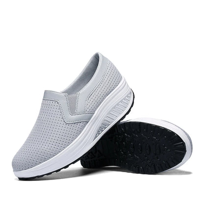 Womens Shoes 2026 Summer Swing Casual Air Mesh Breathable Wedges Sport Femme Platform Shoes Zapatos Sneakers Women