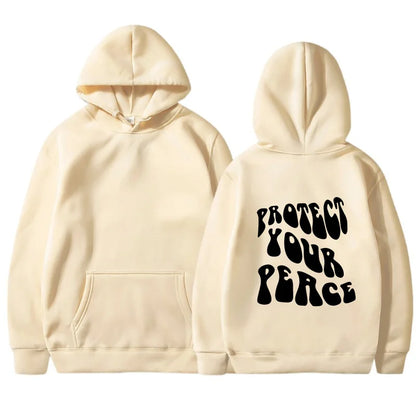 Retro American Fleece Hoodie Women's Long Sleeve Oversized Comfortable Street Style Winter Thermal Polyester Print Sweatshirt