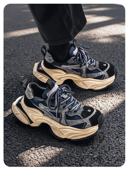 Male Sneakers Casual Sneaker Soft and Comfortable Sports and Leisure Shoes for Men Platform Sports Shoes Wear-resistant Fashion