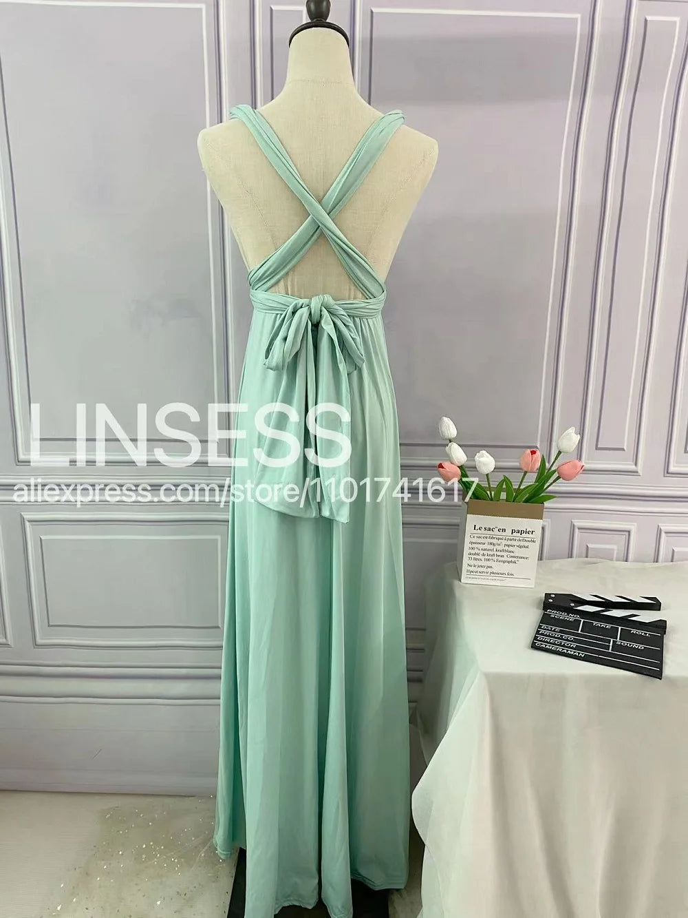 Multiway Bridesmaid Dress Infinity Outfit Floor Length Maxi Wrap Convertible Dresses Wedding Dress Multi-way Rust Dress