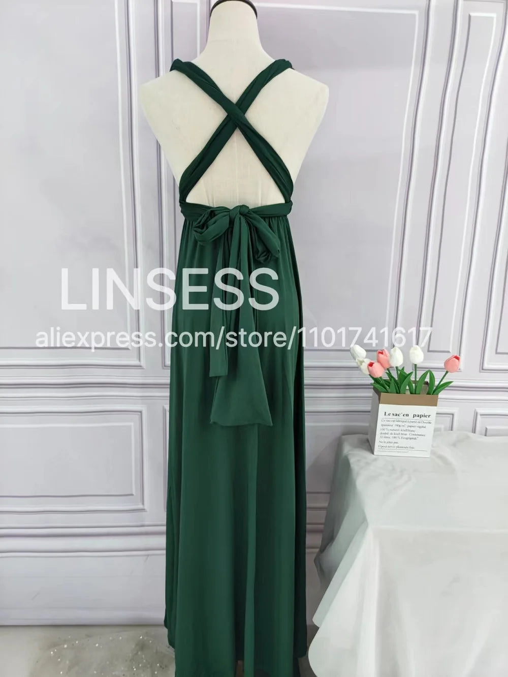 Multiway Bridesmaid Dress Infinity Outfit Floor Length Maxi Wrap Convertible Dresses Wedding Dress Multi-way Rust Dress