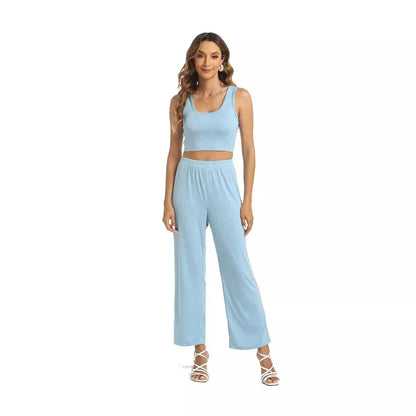 Middle East Muslim Women's Three-Piece Set Tank Top Loose plus Size Sexy Long Pants Gown for Muslim Women's Fashion