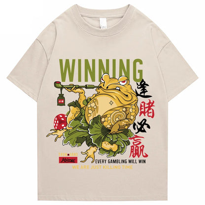 Hip-hop T-shirt men's street style Japanese kanji printed T-shirt 2022 summer short-sleeved T-shirt Harajuku cotton top T-shirt