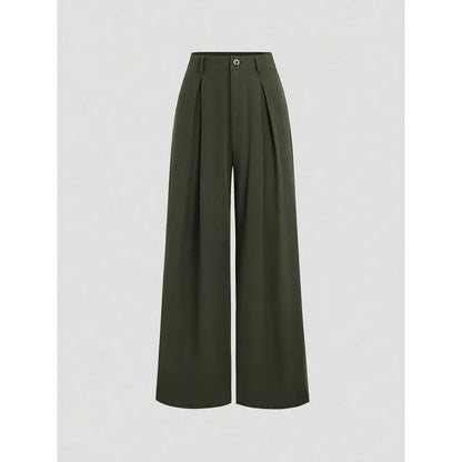 New Arrival I 53528L Wide Leg Long Pants Urban Style Commute Fashion Polyester Fabric High Quality Cut Label Removed